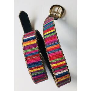 Vintage Women’s Belt 32” Rainbow Woven Bead Trim Fresno CA Boho Festival Elite
